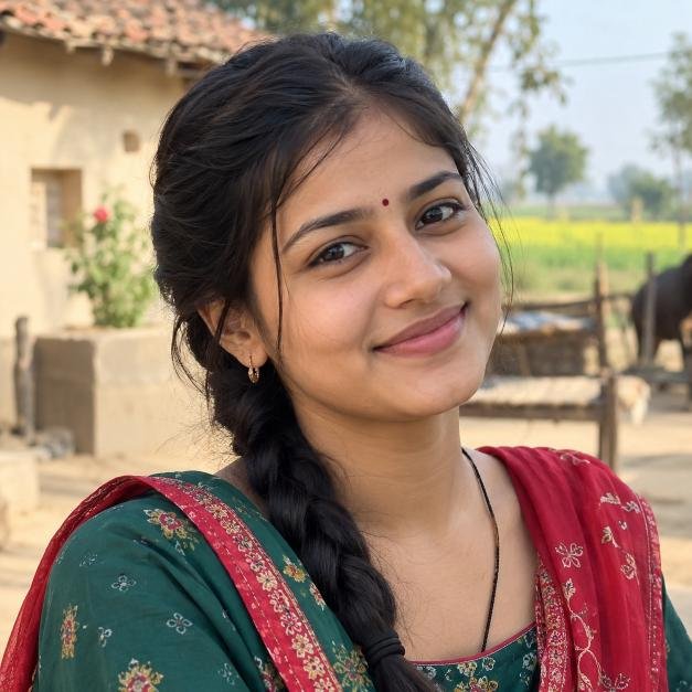 Smiling gaon ki ladki profile picture for WhatsApp