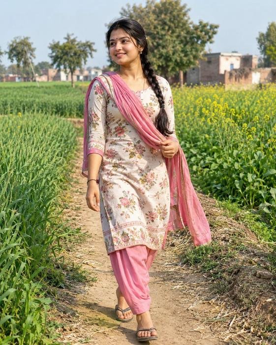 Village girl photo with traditional dress